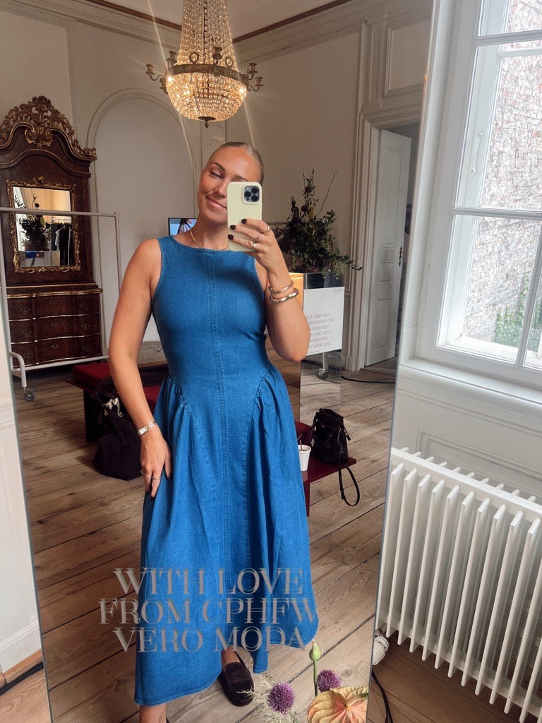 VMKIARA Long Dress - Medium Blue Denim